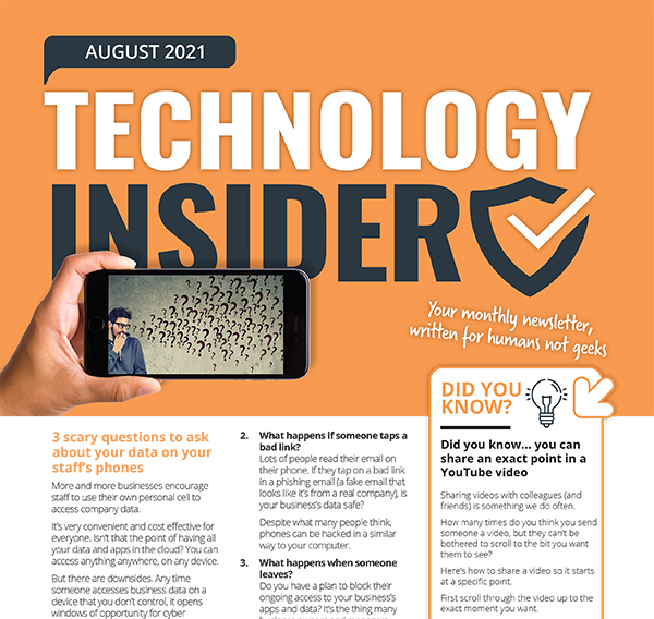 August 2021 Niagara IT Support Technology Insider