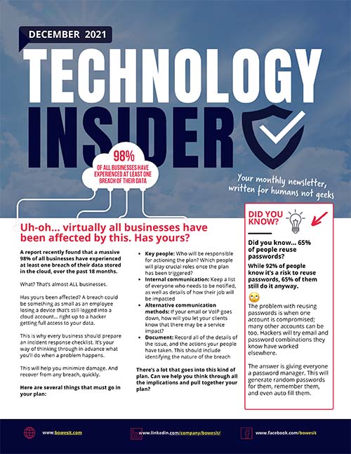 December 2021 Niagara IT Support Technology Insider